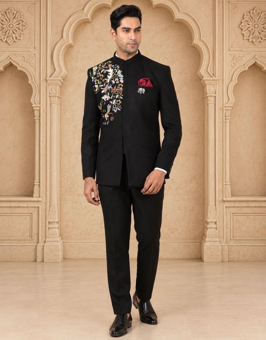 MLS EMBROIDERED JODHPURI SUIT 2Pcs
