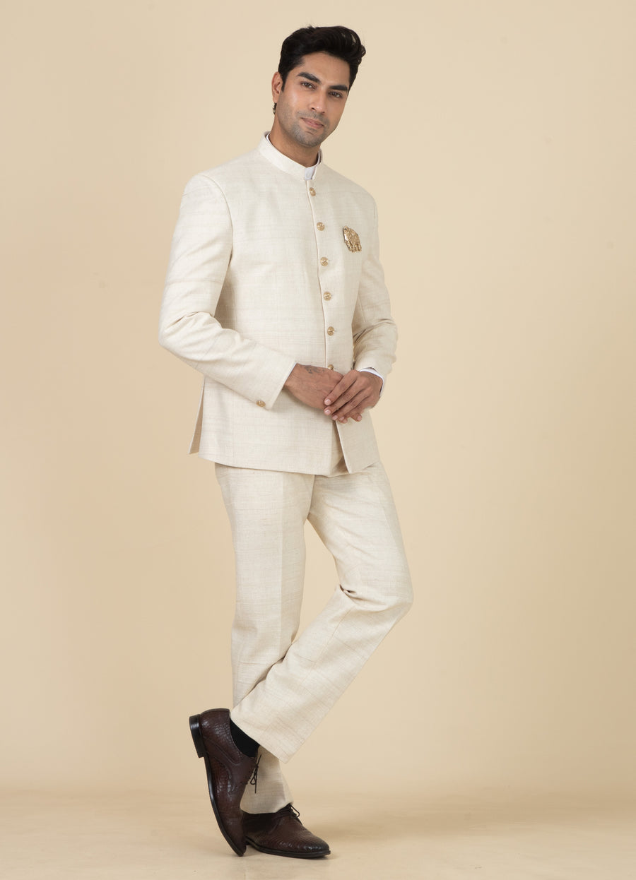 MLS PLAIN JODHPURI SUIT 2PCS
