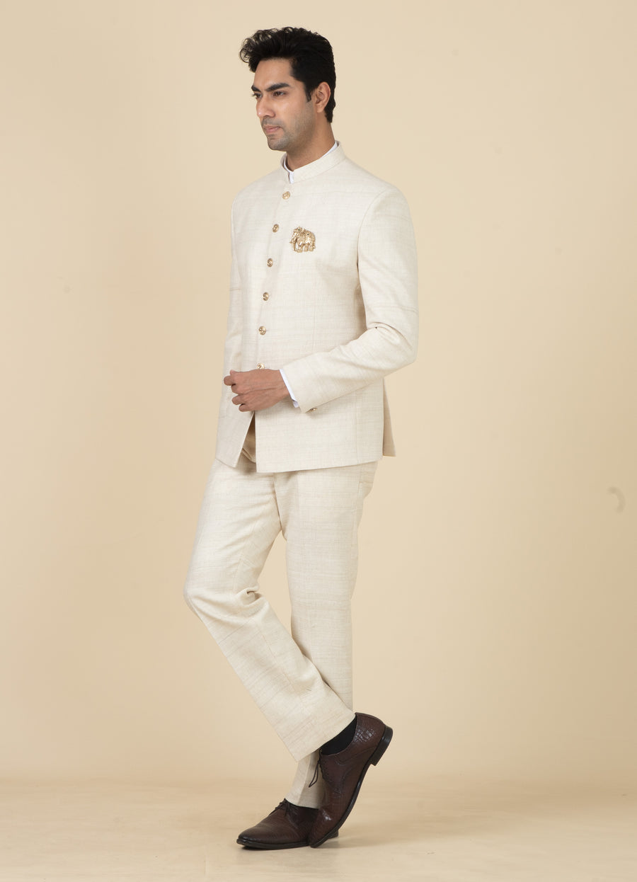 MLS PLAIN JODHPURI SUIT 2PCS