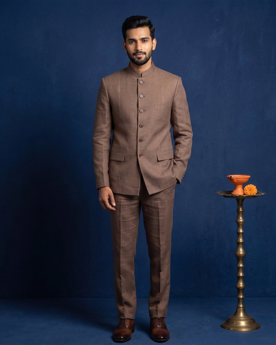 MLS PLAIN JODHPURI SUIT 2PCS