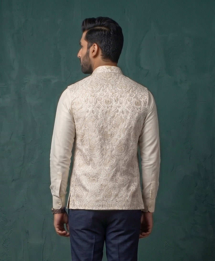 MLS EMBROIDERED JAWAHAR JACKET 1PC