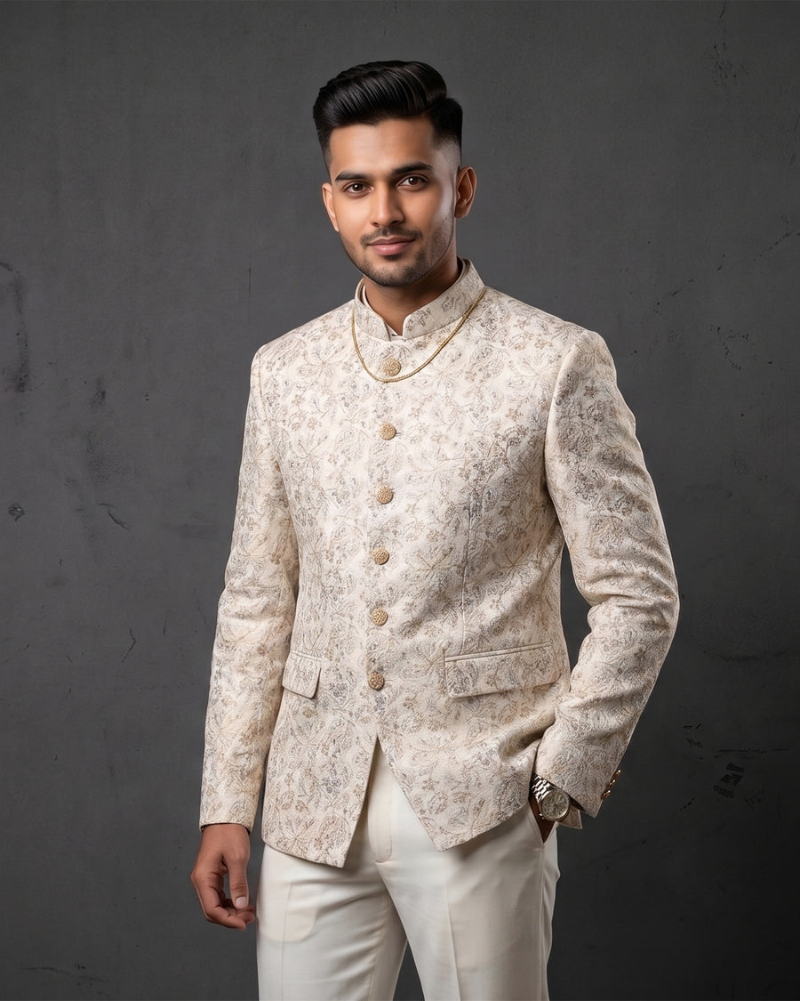 MLS EMBROIDERED JODHPURI SUIT 2PCS
