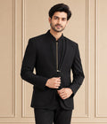 Japanese Suiting Solid, Plain Jodhpuri Suit 2Pc Saahab