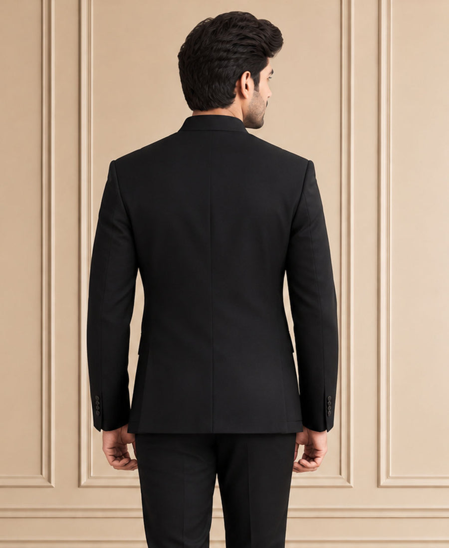 Japanese Suiting Solid, Plain Jodhpuri Suit 2Pc Saahab