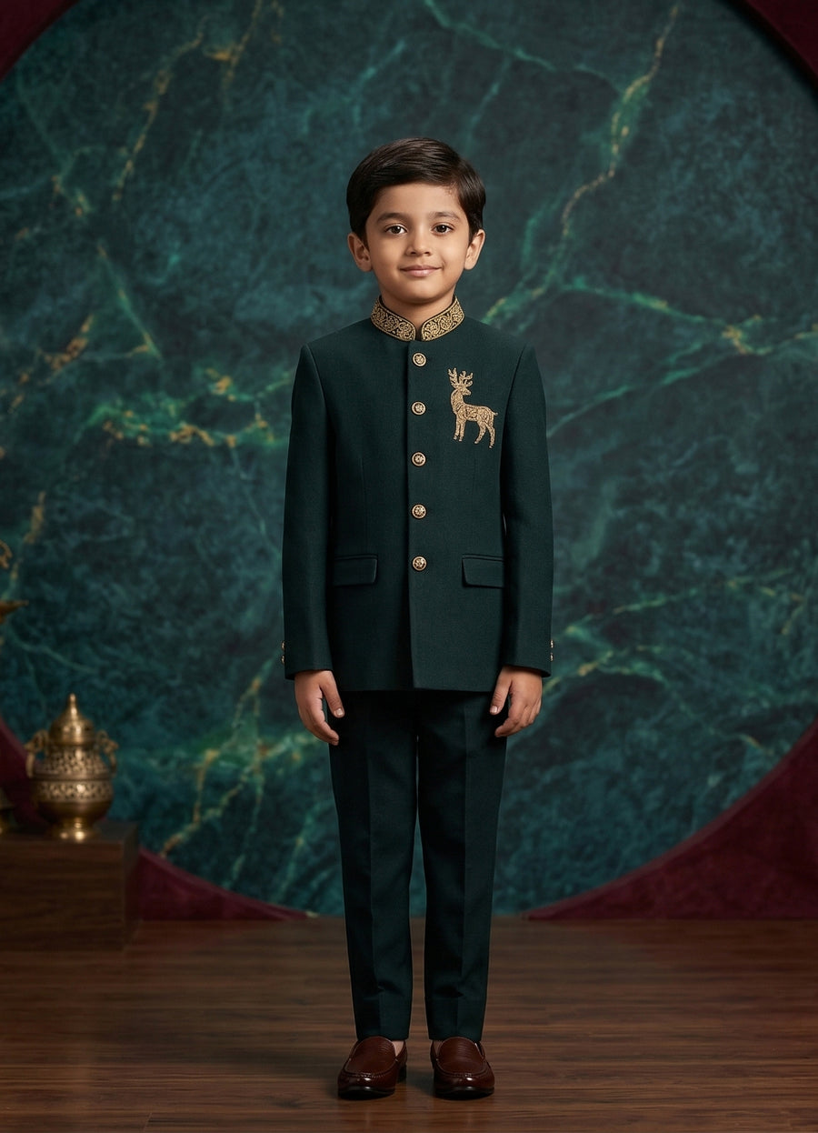 MLS KIDS EMBROIDERED JODHPURI SUIT 2PCS
