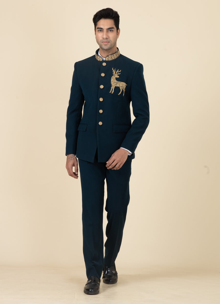 MLS EMBROIDERED JODHPURI SUIT 2PCS