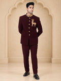 MLS EMBROIDERED JODHPURI SUIT 2PCS