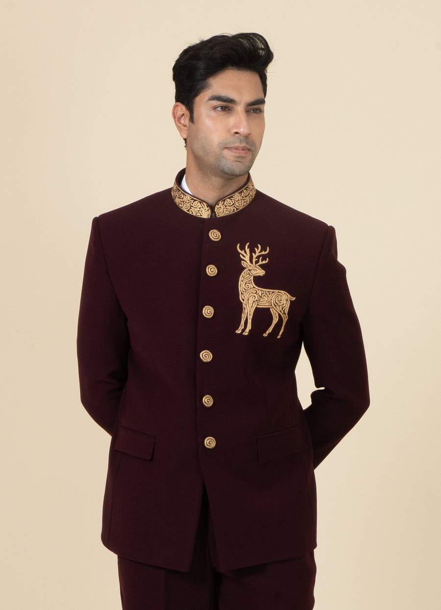 MLS EMBROIDERED JODHPURI SUIT 2PCS