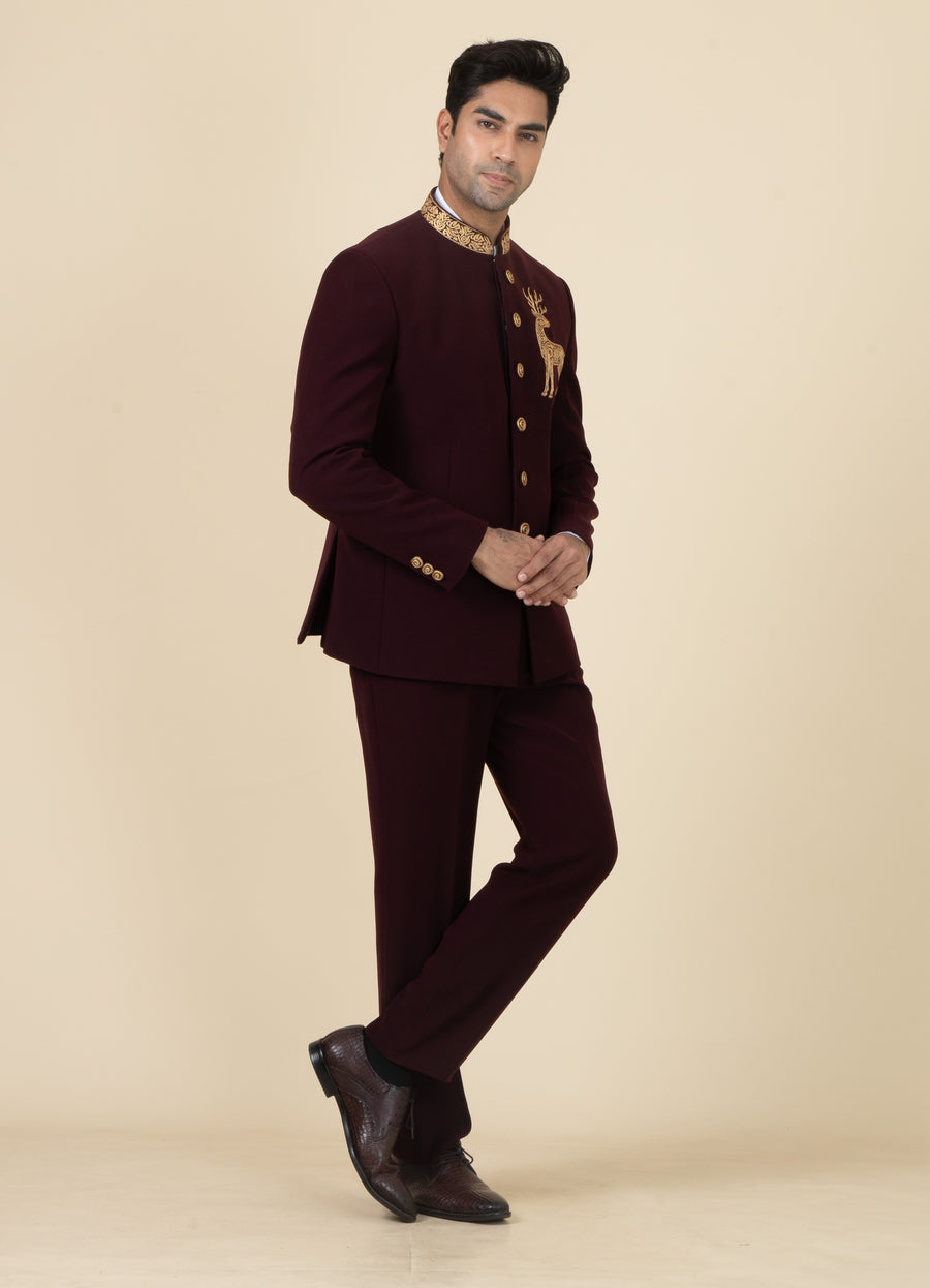 MLS EMBROIDERED JODHPURI SUIT 2PCS