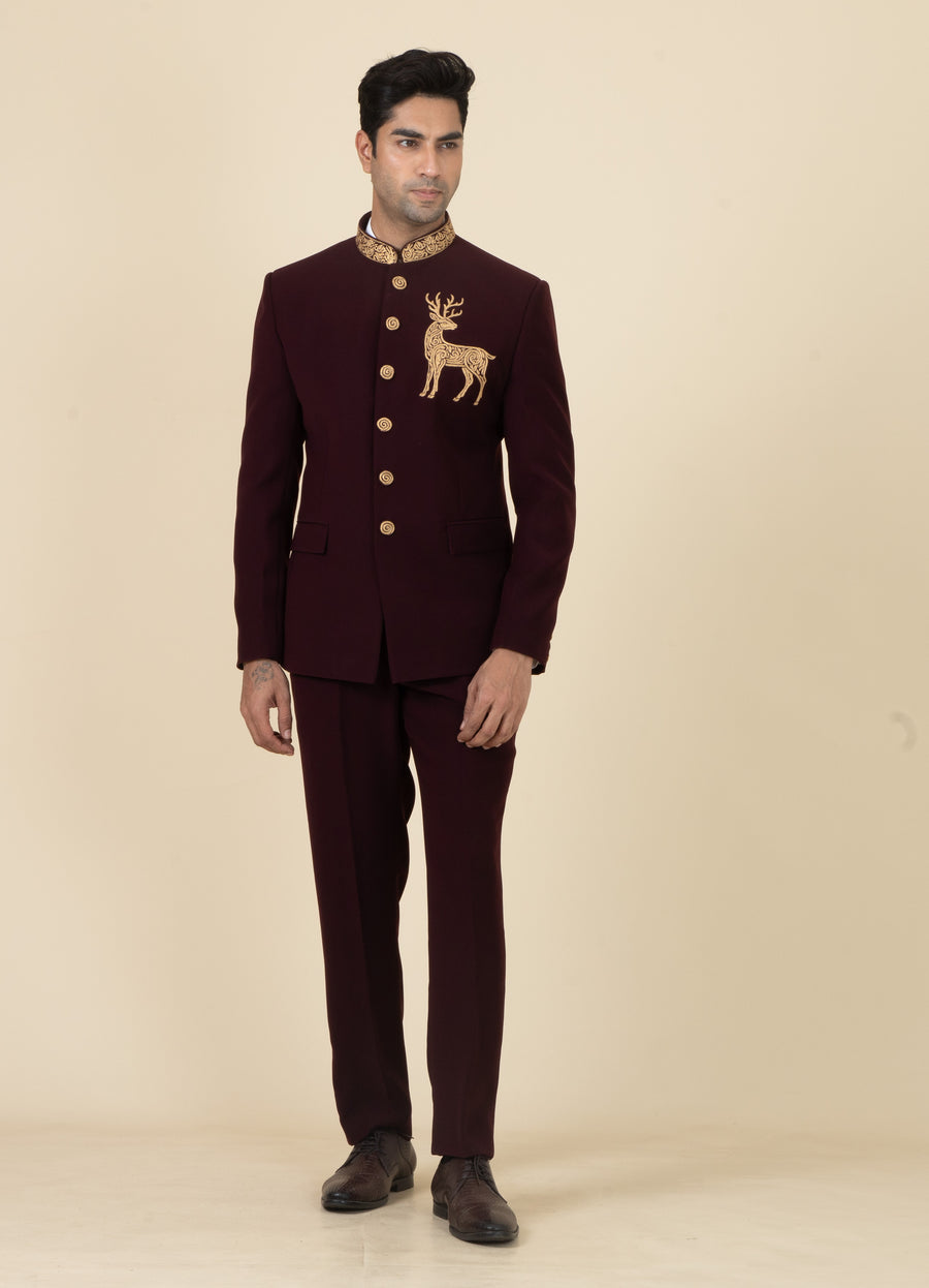 MLS EMBROIDERED JODHPURI SUIT 2PCS