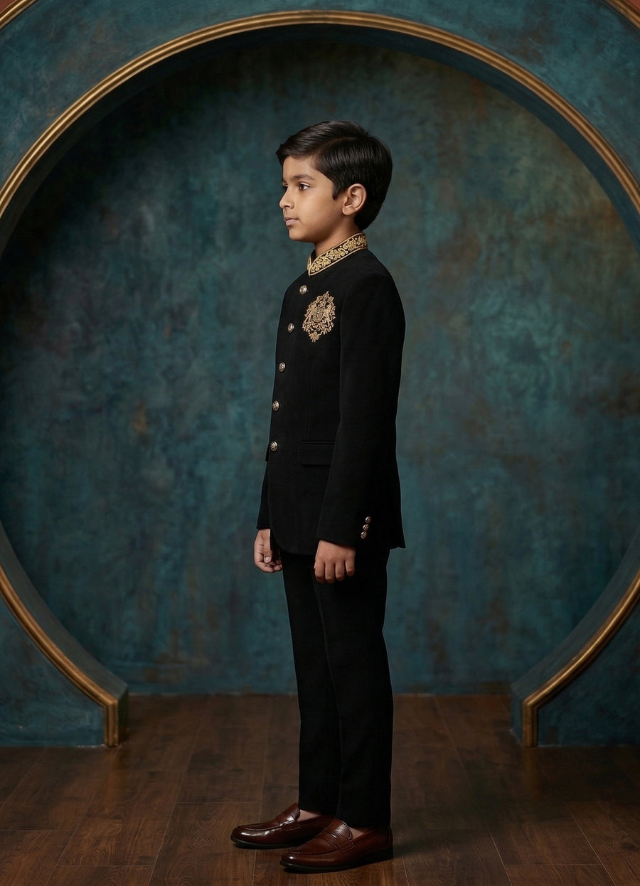 MLS KIDS EMBROIDERED JODHPURI SUIT 2PCS