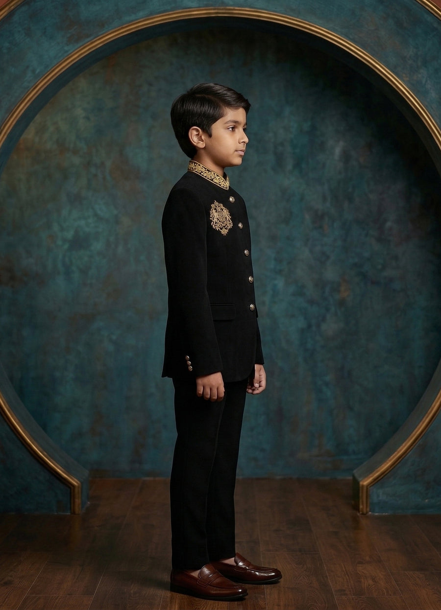 MLS KIDS EMBROIDERED JODHPURI SUIT 2PCS