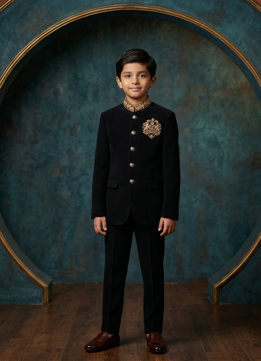 MLS KIDS EMBROIDERED JODHPURI SUIT 2PCS