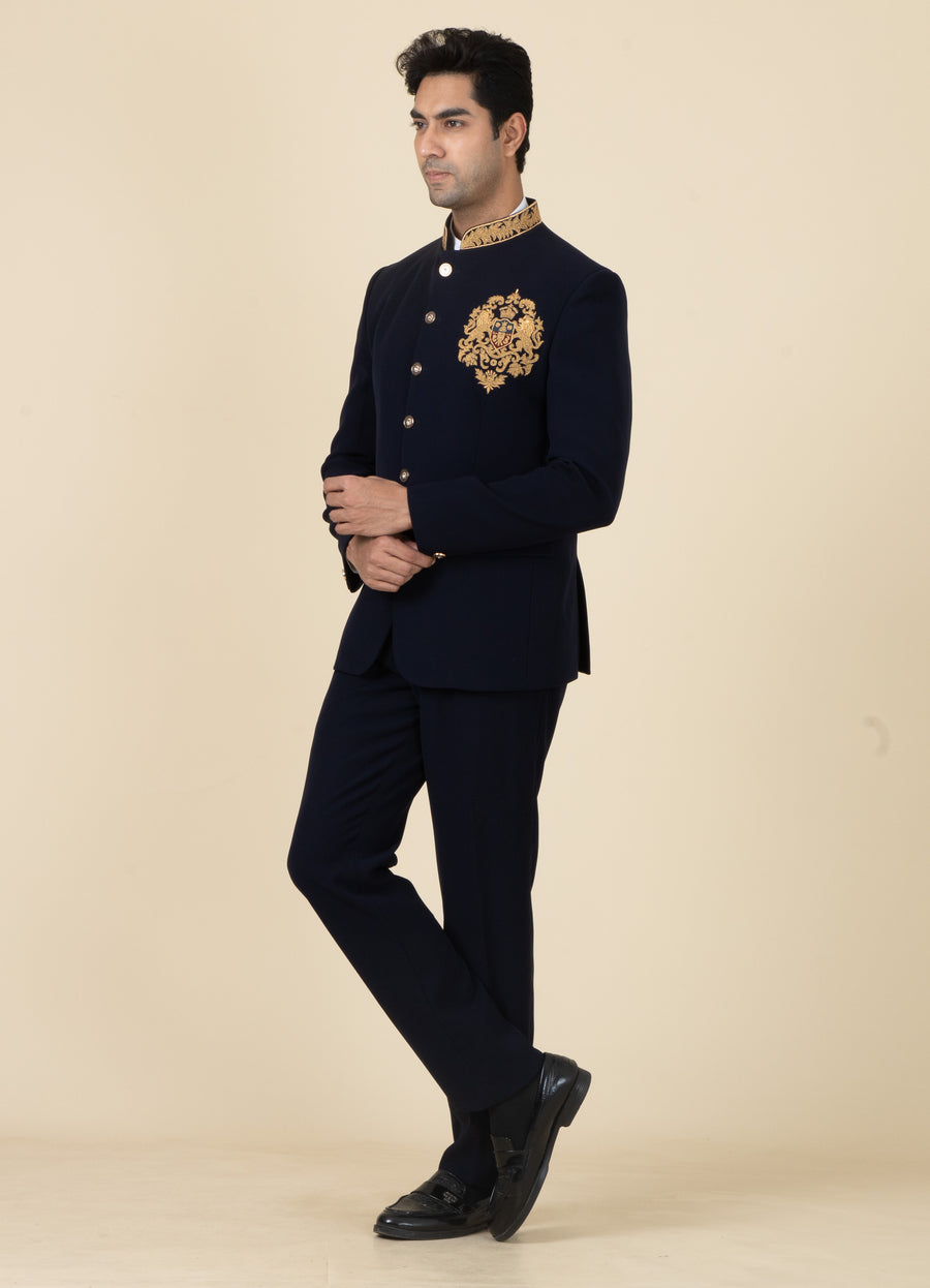 MLS EMBROIDERED JODHPURI SUIT 2PCS