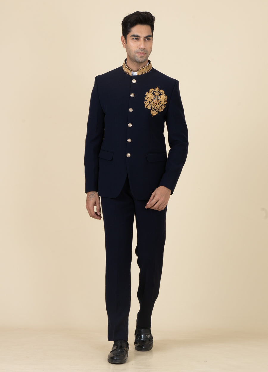 MLS EMBROIDERED JODHPURI SUIT 2PCS