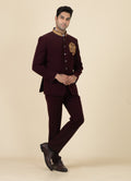 MLS EMBROIDERED JODHPURI SUIT 2PCS