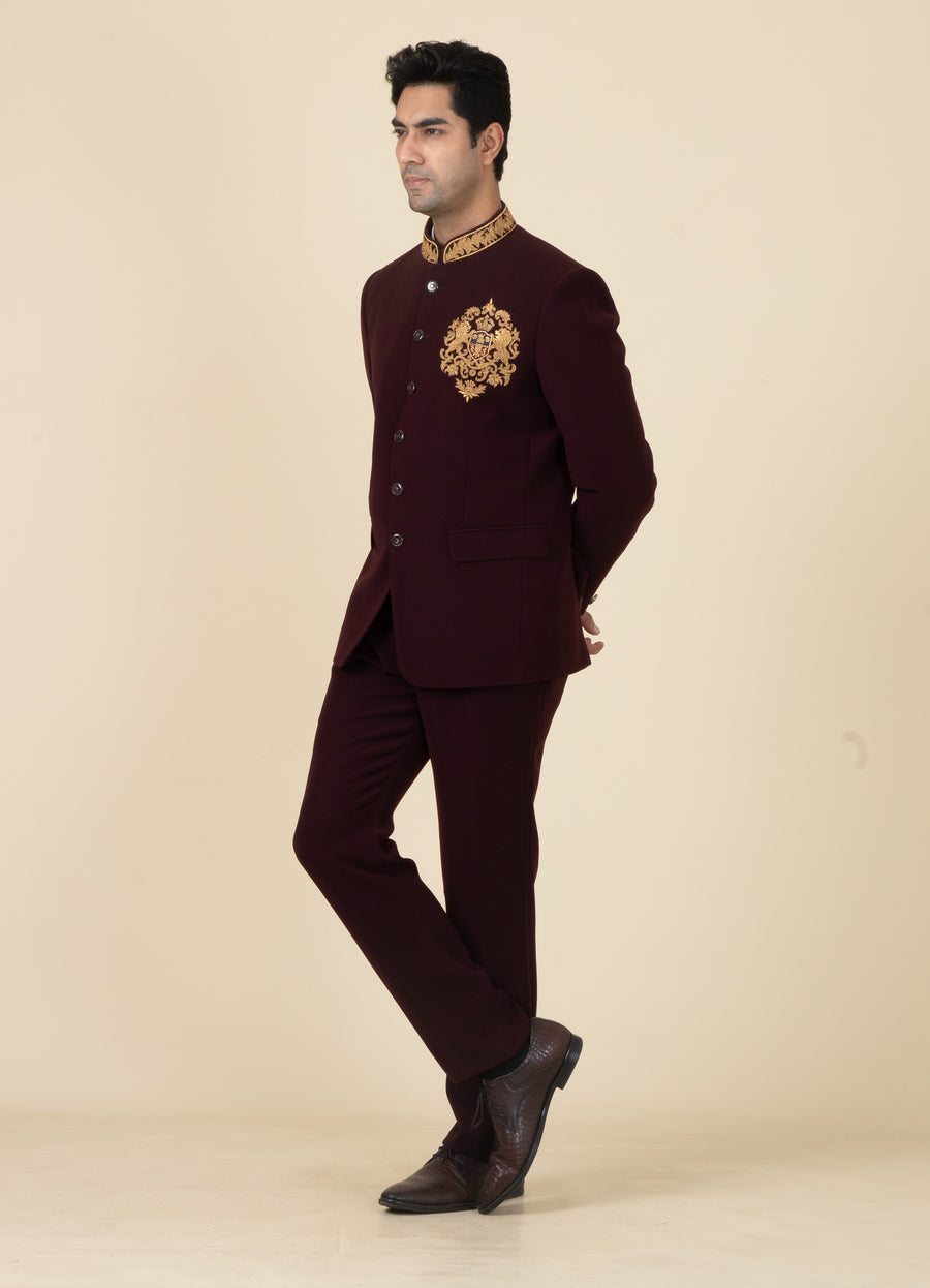 MLS EMBROIDERED JODHPURI SUIT 2PCS
