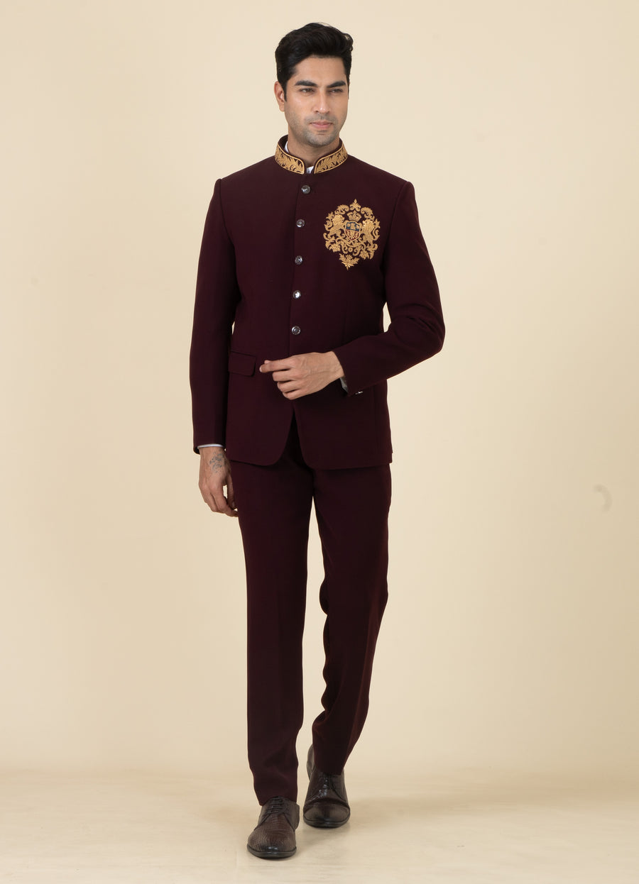 MLS EMBROIDERED JODHPURI SUIT 2PCS