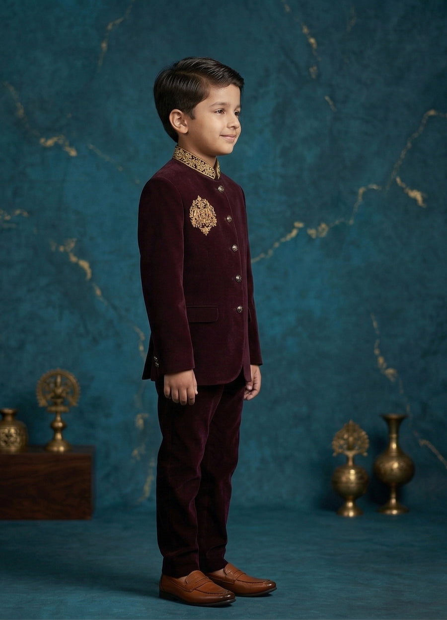 MLS KIDS EMBROIDERED JODHPURI SUIT 2PCS