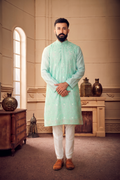 MLS EMBROIDERED KURTA PAJAMA