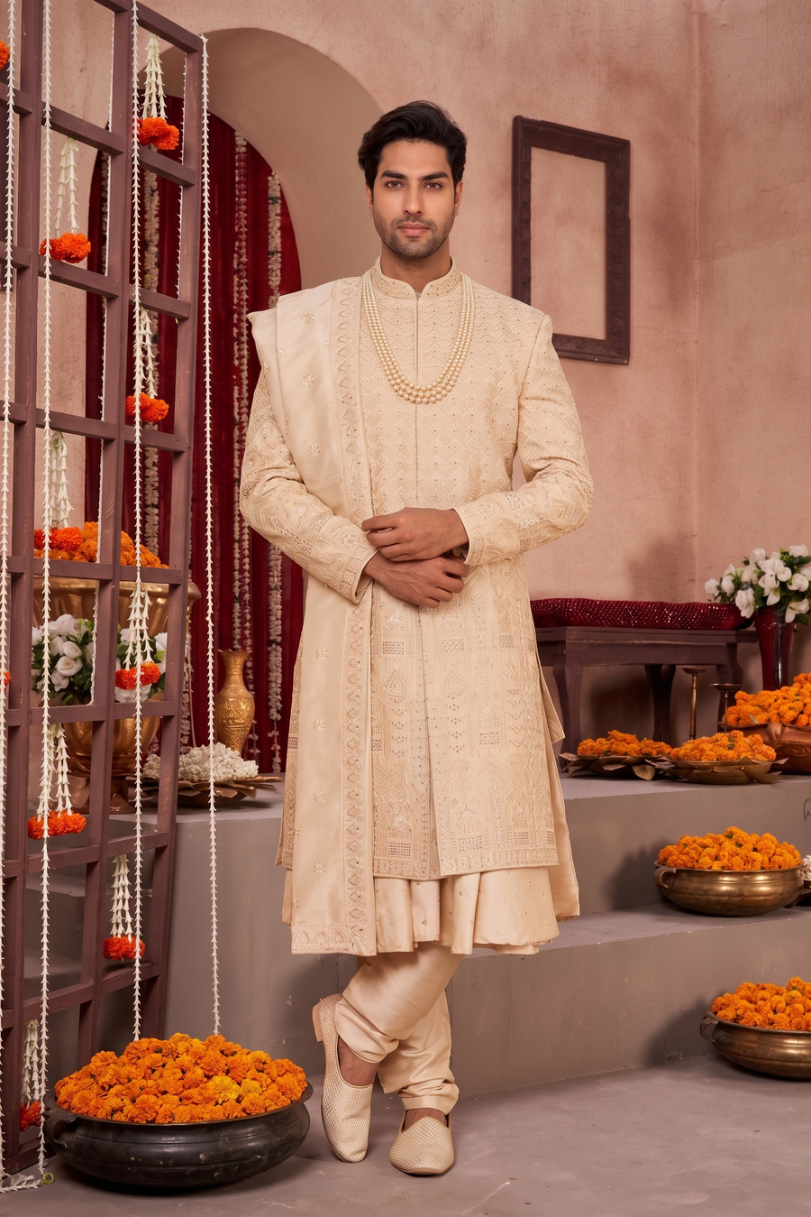MLS SHERWANI 4PCS