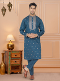 MLS EMBROIDERED KURTA PAJAMA