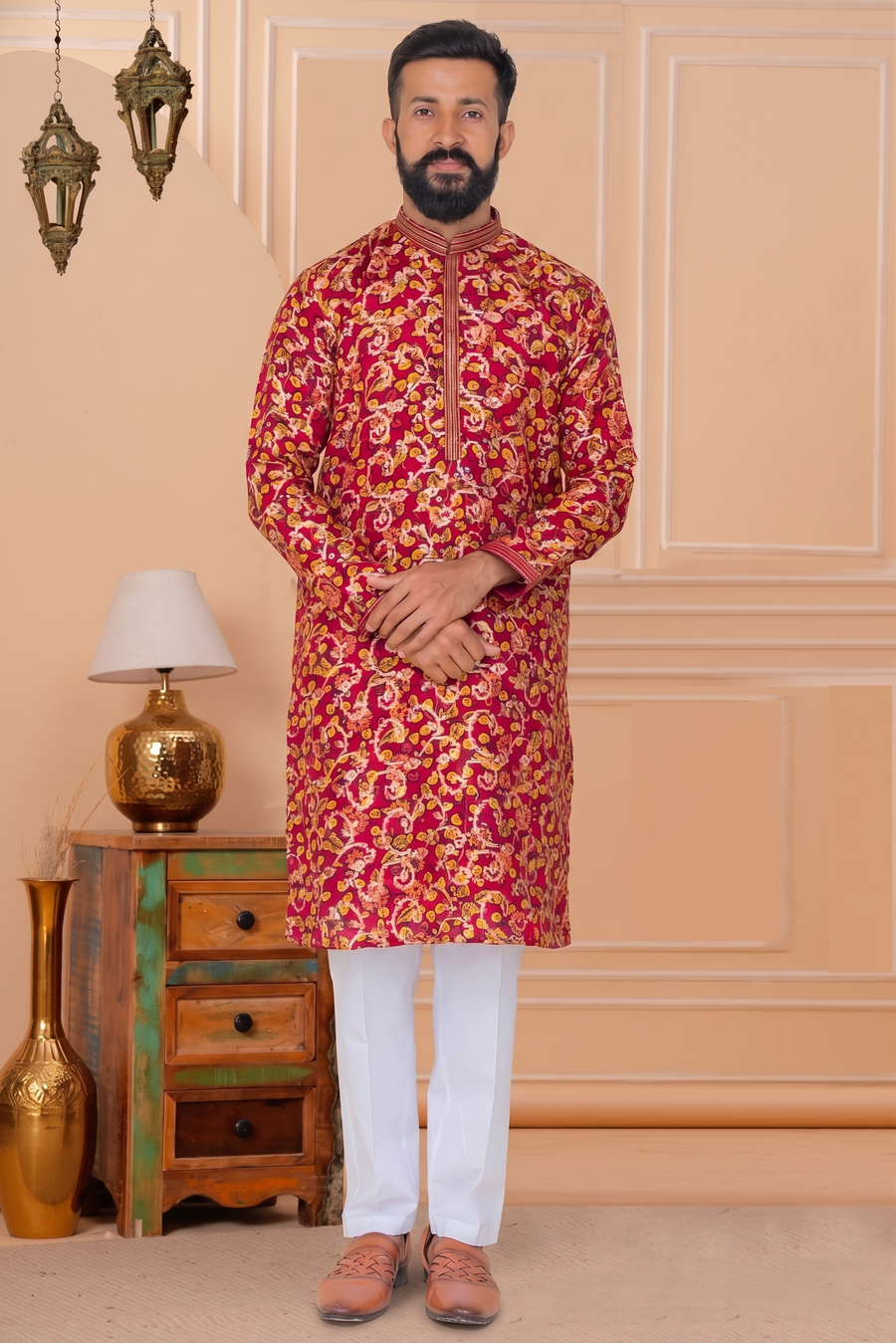 MLS PRINTED KURTA PAJAMA