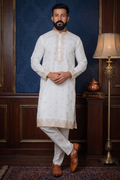 MLS EMBROIDERED KURTA PAJAMA