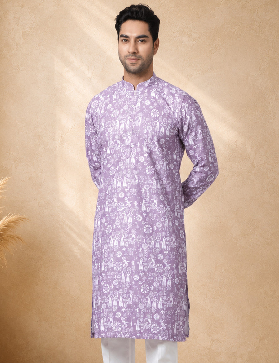 MLS PRINTED KURTA PAJAMA