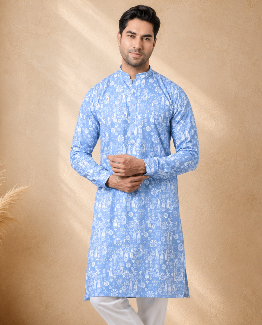 MLS PRINTED KURTA PAJAMA