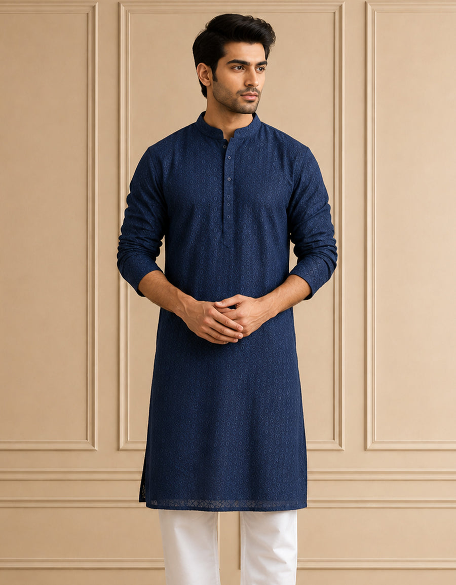 MLS CHIKANKARI KURTA PAJAMA