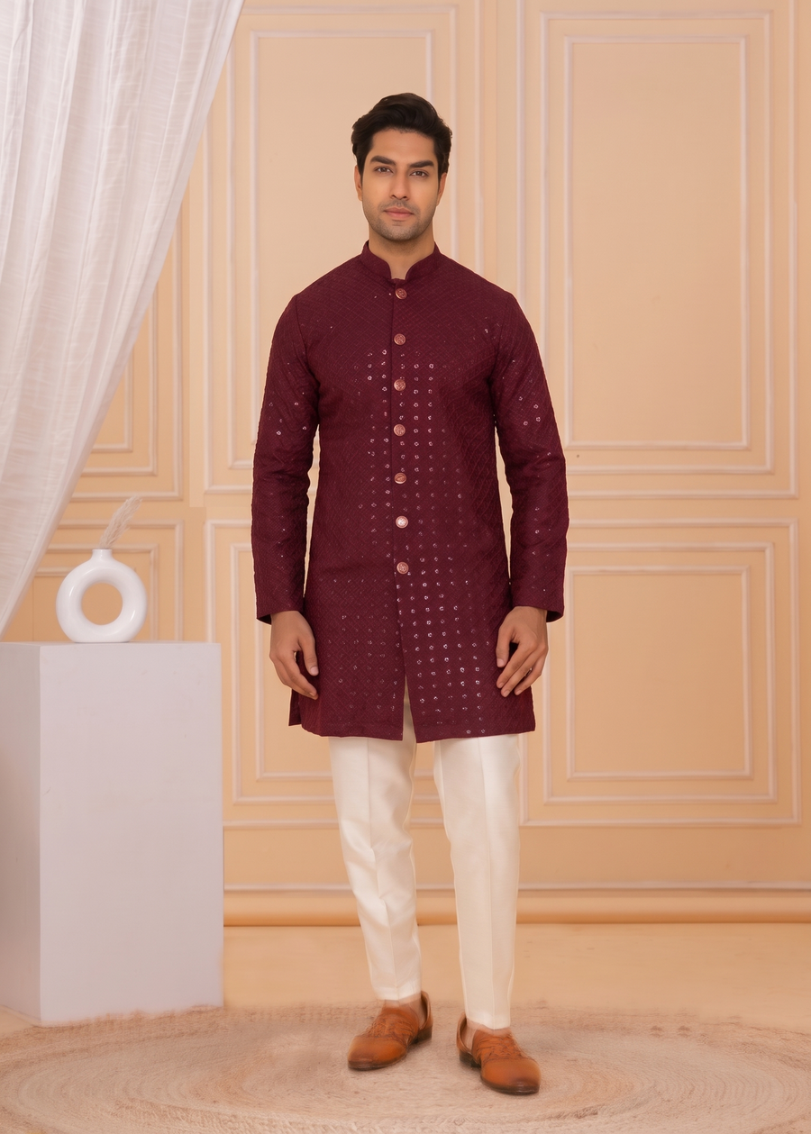 MLS CHIKANKARI KURTA PAJAMA