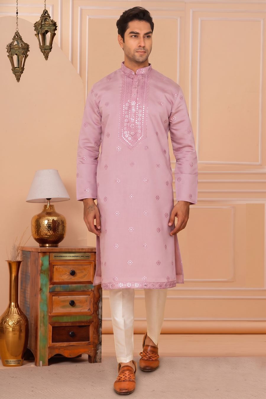 MLS EMBROIDERED KURTA PAJAMA