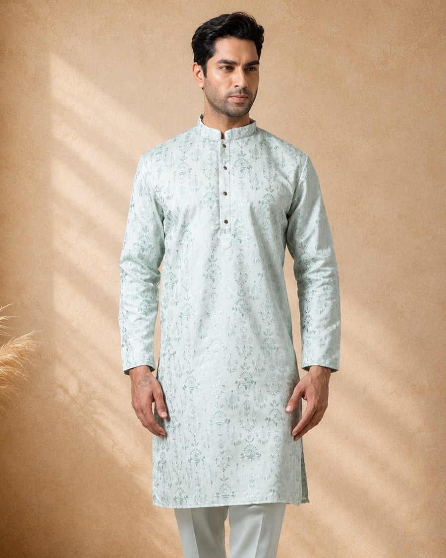 MLS EMBROIDERED KURTA PAJAMA