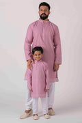 PURPLE KURTA JACKET SET