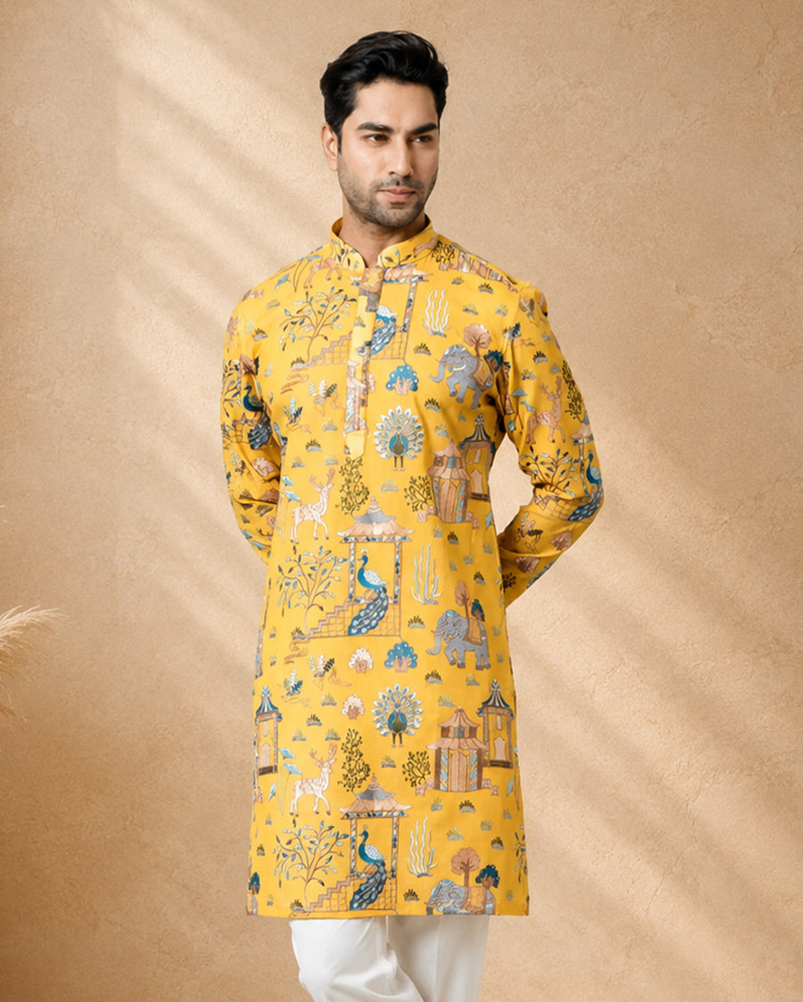 MLS EMBROIDERED KURTA PAJAMA