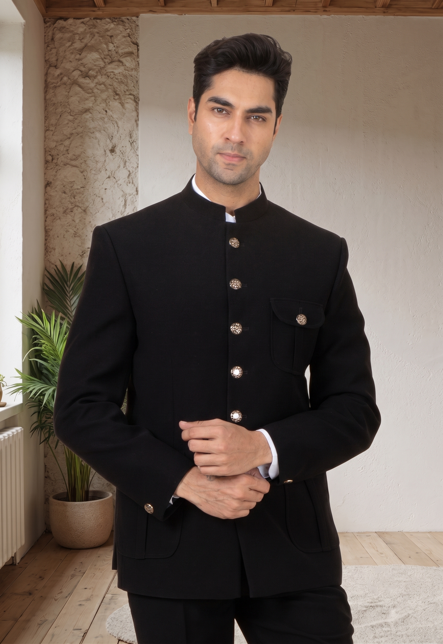 MLS PLAIN JODHPURI SUIT 2PCS