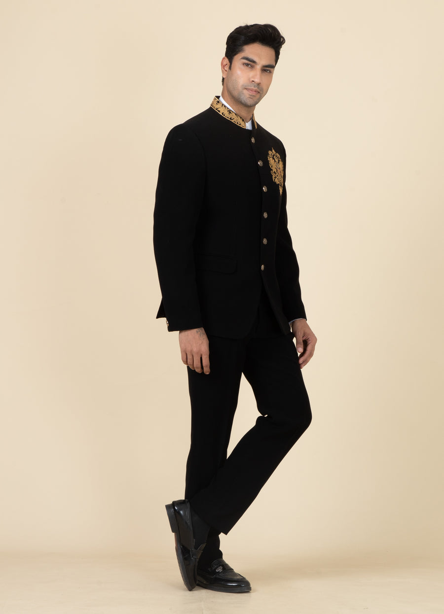 MLS EMBROIDERED JODHPURI SUIT 2PCS