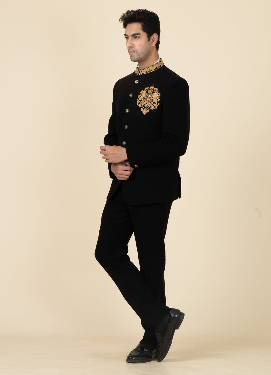 MLS EMBROIDERED JODHPURI SUIT 2PCS