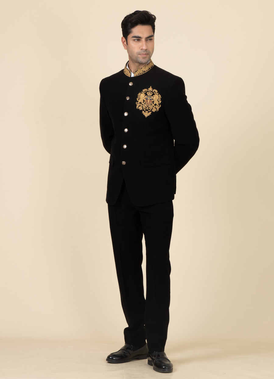 MLS EMBROIDERED JODHPURI SUIT 2PCS