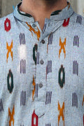 MLS COTTON IKAT PRINTED KURTA