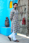 MLS COTTON IKAT PRINTED KURTA