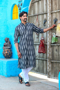 MLS Cotton Ikat Printed Kurta