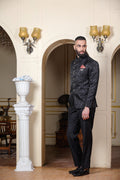 MLS Weaved Angrakha Bandhgala Suit