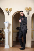 MLS Weaved Angrakha Bandhgala Suit