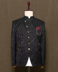 MLS Weaved Angrakha Bandhgala Suit